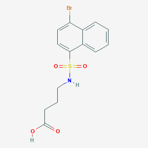 molecular formula C14H14BrNO4S B229801 4-{[(4-Bromo-1-naphthyl)sulfonyl]amino}butanoic acid 