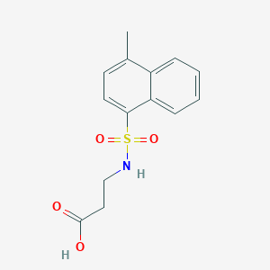 molecular formula C14H15NO4S B229806 N-[(4-methyl-1-naphthyl)sulfonyl]-beta-alanine 