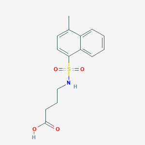 molecular formula C15H17NO4S B229807 4-{[(4-Methyl-1-naphthyl)sulfonyl]amino}butanoic acid 