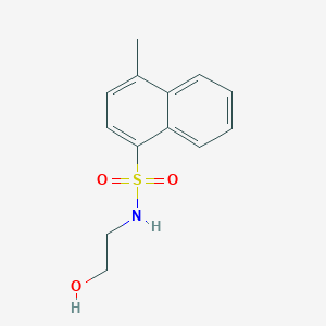 molecular formula C13H15NO3S B229809 N-(2-hydroxyethyl)-4-methylnaphthalene-1-sulfonamide 