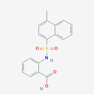 molecular formula C18H15NO4S B229811 2-{[(4-Methyl-1-naphthyl)sulfonyl]amino}benzoic acid 