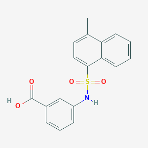 molecular formula C18H15NO4S B229812 3-{[(4-Methylnaphthalen-1-yl)sulfonyl]amino}benzoic acid 