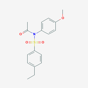 molecular formula C17H19NO4S B229817 N-acetyl-4-ethyl-N-(4-methoxyphenyl)benzenesulfonamide 