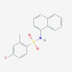 molecular formula C17H14FNO2S B229823 4-fluoro-2-methyl-N-(1-naphthyl)benzenesulfonamide 