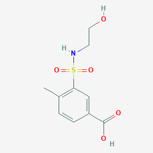 molecular formula C10H13NO5S B229829 3-[(2-Hydroxyethyl)sulfamoyl]-4-methylbenzoic acid 
