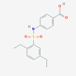 molecular formula C17H19NO4S B229838 4-{[(2,5-Diethylphenyl)sulfonyl]amino}benzoic acid 