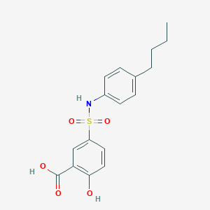 molecular formula C17H19NO5S B229842 5-[(4-Butylphenyl)sulfamoyl]-2-hydroxybenzoic acid 