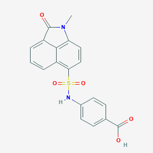 molecular formula C19H14N2O5S B229845 4-(1-Methyl-2-oxo-1,2-dihydro-benzo[cd]indole-6-sulfonylamino)-benzoic acid 