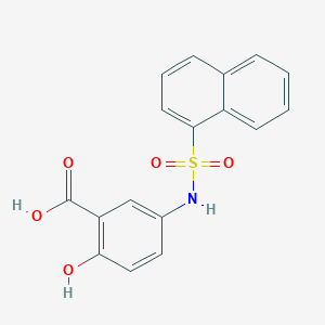 molecular formula C17H13NO5S B229847 2-Hydroxy-5-[(1-naphthylsulfonyl)amino]benzoic acid 