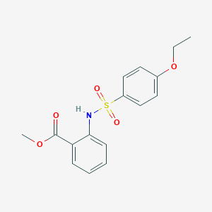 molecular formula C16H17NO5S B229864 Methyl 2-{[(4-ethoxyphenyl)sulfonyl]amino}benzoate 