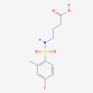 molecular formula C11H14FNO4S B229876 4-{[(4-Fluoro-2-methylphenyl)sulfonyl]amino}butanoic acid 