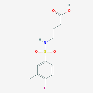 molecular formula C11H14FNO4S B229877 4-{[(4-Fluoro-3-methylphenyl)sulfonyl]amino}butanoic acid 