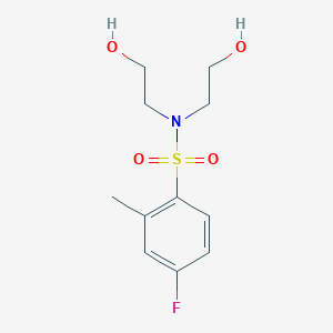 molecular formula C11H16FNO4S B229878 4-fluoro-N,N-bis(2-hydroxyethyl)-2-methylbenzenesulfonamide 