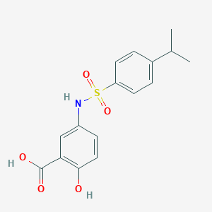 molecular formula C16H17NO5S B229879 2-Hydroxy-5-{[(4-isopropylphenyl)sulfonyl]amino}benzoic acid 