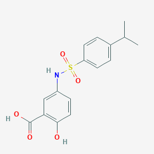 molecular formula C16H17NO5S B229879 2-HYDROXY-5-[4-(PROPAN-2-YL)BENZENESULFONAMIDO]BENZOIC ACID 