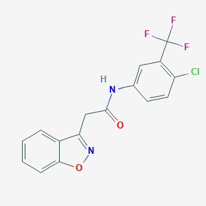 2-(1,2-benzisoxazol-3-yl)-N-[4-chloro-3-(trifluoromethyl)phenyl]acetamide