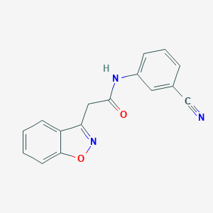 2-(1,2-benzoxazol-3-yl)-N-(3-cyanophenyl)acetamide