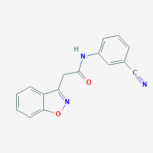 molecular formula C16H11N3O2 B229906 2-(1,2-benzoxazol-3-yl)-N-(3-cyanophenyl)acetamide 