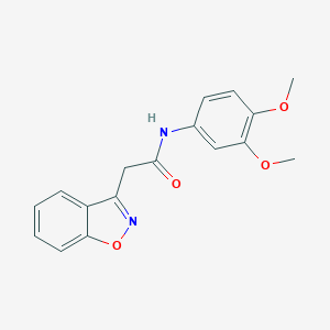 molecular formula C17H16N2O4 B229912 2-(1,2-benzisoxazol-3-yl)-N-(3,4-dimethoxyphenyl)acetamide 