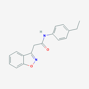 molecular formula C17H16N2O2 B229913 2-(1,2-benzisoxazol-3-yl)-N-(4-ethylphenyl)acetamide 