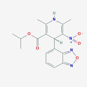 molecular formula C17H18N4O5 B022998 异丙基 (4S)-4-(2,1,3-苯并恶二唑-4-基)-2,6-二甲基-5-硝基-1,4-二氢吡啶-3-羧酸酯 CAS No. 101342-80-7