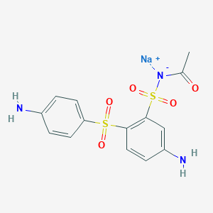 molecular formula C14H14N3NaO5S2 B230004 Acetosulfone sodium CAS No. 128-12-1