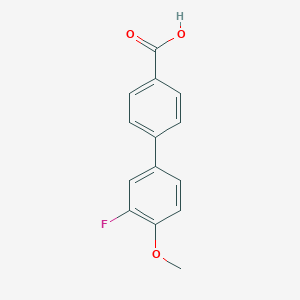 molecular formula C14H11FO3 B023003 3'-氟-4'-甲氧基-[1,1'-联苯]-4-羧酸 CAS No. 106291-25-2