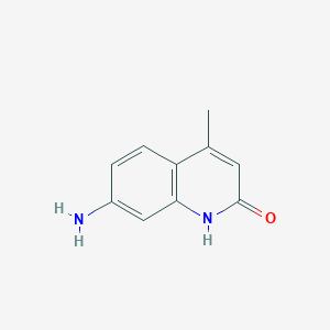 molecular formula C10H10N2O B023007 2(1H)-喹啉酮，7-氨基-4-甲基- CAS No. 19840-99-4