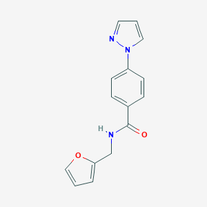 N-(2-furylmethyl)-4-(1H-pyrazol-1-yl)benzamide