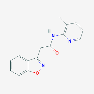 molecular formula C15H13N3O2 B230129 2-(1,2-benzisoxazol-3-yl)-N-(3-methyl-2-pyridinyl)acetamide 