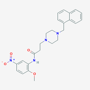 molecular formula C25H28N4O4 B230141 N-(2-methoxy-5-nitrophenyl)-3-[4-(naphthalen-1-ylmethyl)piperazin-1-yl]propanamide 