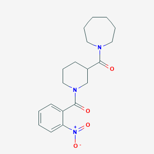 molecular formula C19H25N3O4 B230143 1-{[1-(2-Nitrobenzoyl)-3-piperidinyl]carbonyl}azepane 