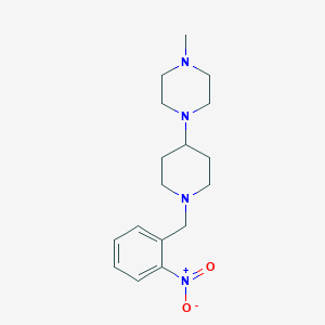 molecular formula C17H26N4O2 B230144 1-Methyl-4-[1-(2-nitrobenzyl)-4-piperidinyl]piperazine 