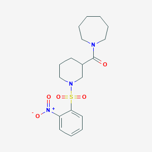1-({1-[(2-Nitrophenyl)sulfonyl]-3-piperidinyl}carbonyl)azepane