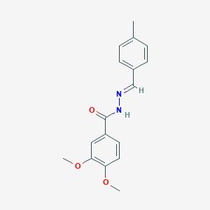 3,4-dimethoxy-N'-[(E)-(4-methylphenyl)methylidene]benzohydrazide