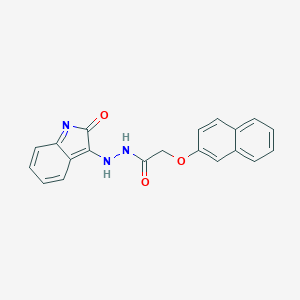 molecular formula C20H15N3O3 B230160 2-naphthalen-2-yloxy-N'-(2-oxoindol-3-yl)acetohydrazide 