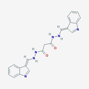 molecular formula C21H18N6O2 B230161 1-N',3-N'-bis[(Z)-indol-3-ylidenemethyl]propanedihydrazide 