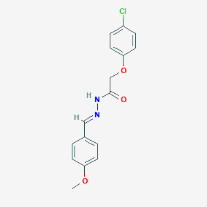 molecular formula C16H15ClN2O3 B230170 2-(4-chlorophenoxy)-N'-(4-methoxybenzylidene)acetohydrazide 