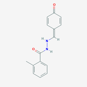 2-methyl-N'-[(4-oxocyclohexa-2,5-dien-1-ylidene)methyl]benzohydrazide