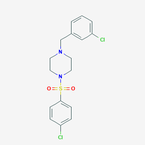 molecular formula C17H18Cl2N2O2S B230176 1-(3-Chlorobenzyl)-4-[(4-chlorophenyl)sulfonyl]piperazine 