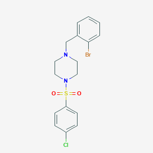 molecular formula C17H18BrClN2O2S B230177 1-(2-Bromobenzyl)-4-[(4-chlorophenyl)sulfonyl]piperazine 