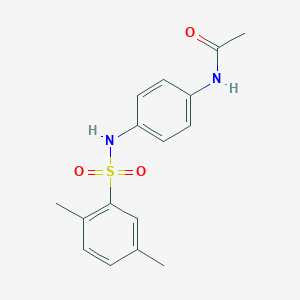 molecular formula C16H18N2O3S B230179 N-(4-{[(2,5-dimethylphenyl)sulfonyl]amino}phenyl)acetamide 