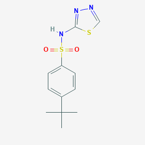 molecular formula C12H15N3O2S2 B230180 4-tert-butyl-N-(1,3,4-thiadiazol-2-yl)benzenesulfonamide 