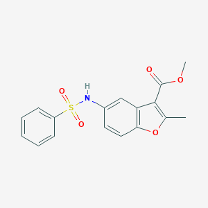 molecular formula C17H15NO5S B230190 Methyl 2-methyl-5-[(phenylsulfonyl)amino]-1-benzofuran-3-carboxylate 