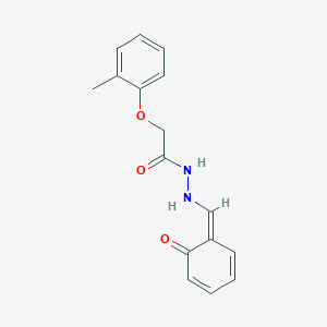 2-(2-methylphenoxy)-N'-[(Z)-(6-oxocyclohexa-2,4-dien-1-ylidene)methyl]acetohydrazide