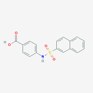 molecular formula C17H13NO4S B230238 4-[(2-Naphthylsulfonyl)amino]benzoic acid 