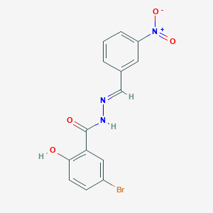 molecular formula C14H10BrN3O4 B230245 5-bromo-2-hydroxy-N'-(3-nitrobenzylidene)benzohydrazide 