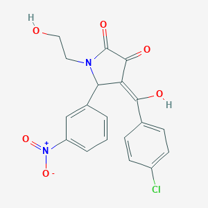 molecular formula C19H15ClN2O6 B230260 4-(4-chlorobenzoyl)-3-hydroxy-1-(2-hydroxyethyl)-5-(3-nitrophenyl)-1,5-dihydro-2H-pyrrol-2-one 