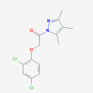 molecular formula C14H14Cl2N2O2 B230262 2,4-dichlorophenyl 2-oxo-2-(3,4,5-trimethyl-1H-pyrazol-1-yl)ethyl ether 
