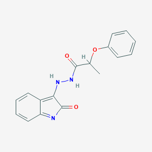 molecular formula C17H15N3O3 B230276 N'-(2-oxoindol-3-yl)-2-phenoxypropanehydrazide 